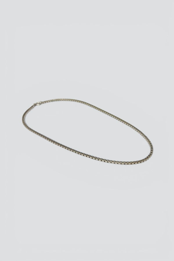 Vintage Box Chain Necklace - Sterling Silver