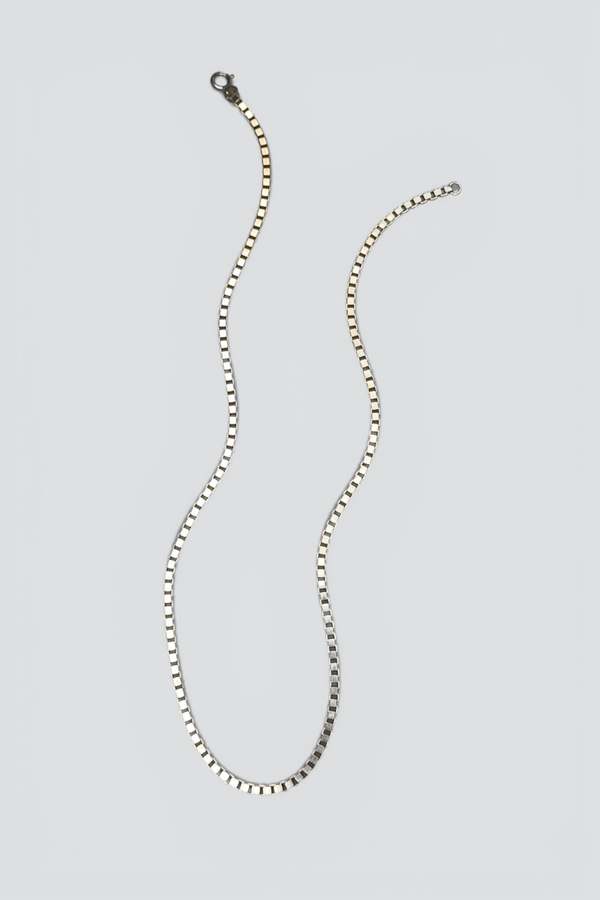 Vintage Box Chain Necklace - Sterling Silver
