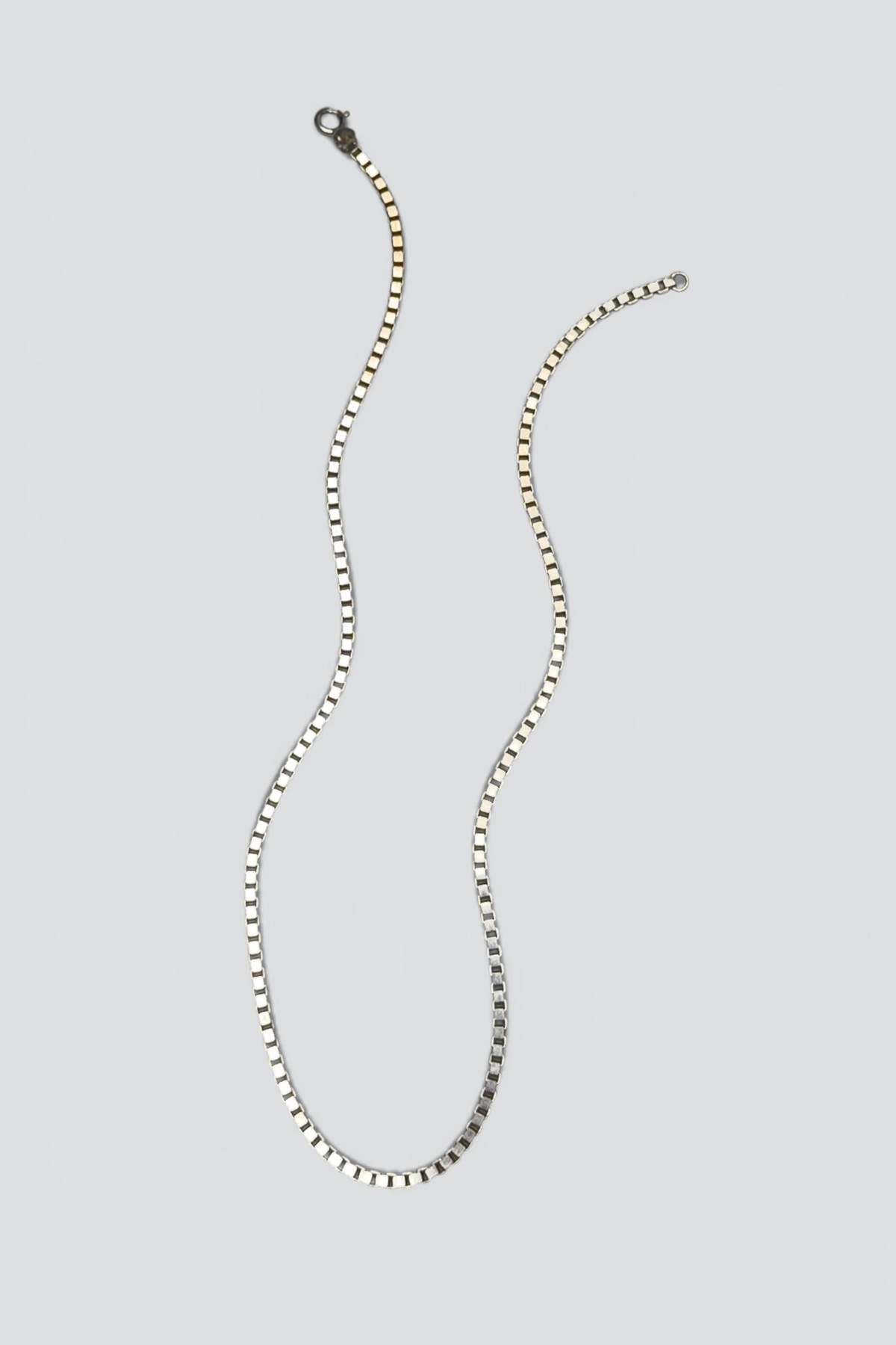 Vintage Box Chain Necklace - Sterling Silver - Image 3 of 3