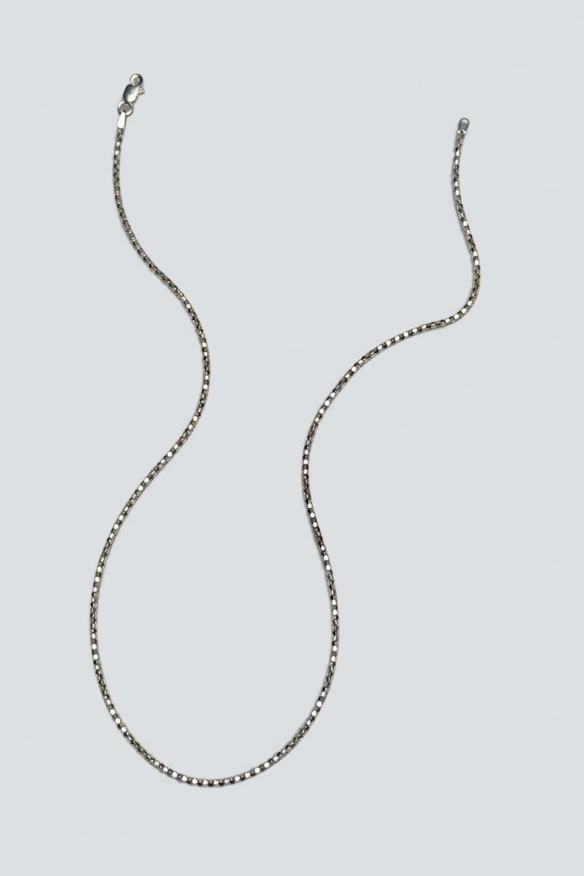 Vintage Dot Set Chain Necklace - Sterling Silver - Image 3 of 3