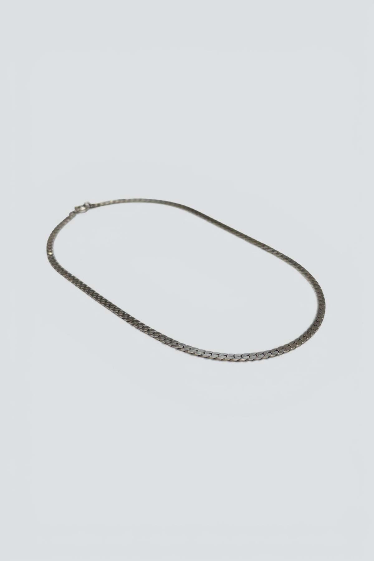 Flat Curb Link Necklace - Sterling Silver - Image 2 of 3