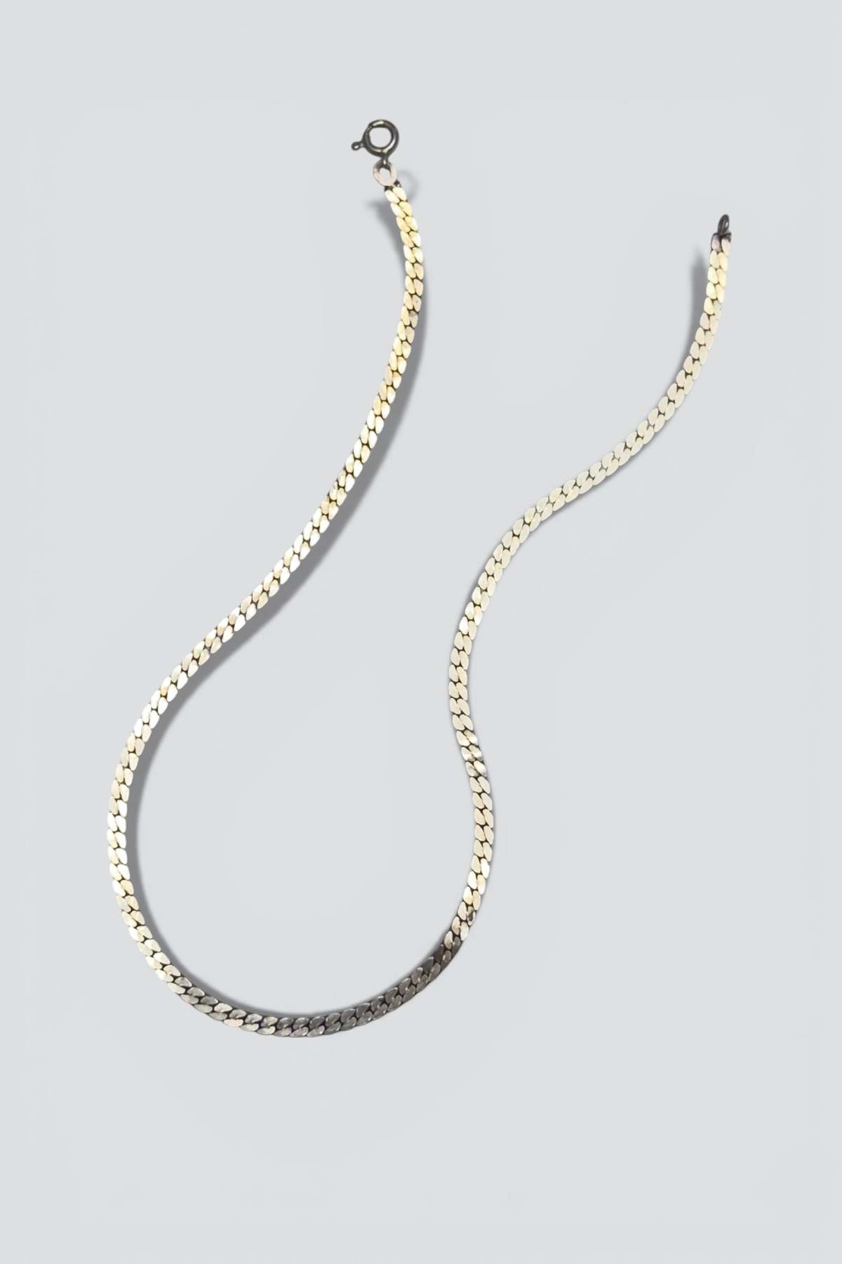 Flat Curb Link Necklace - Sterling Silver - Image 3 of 3