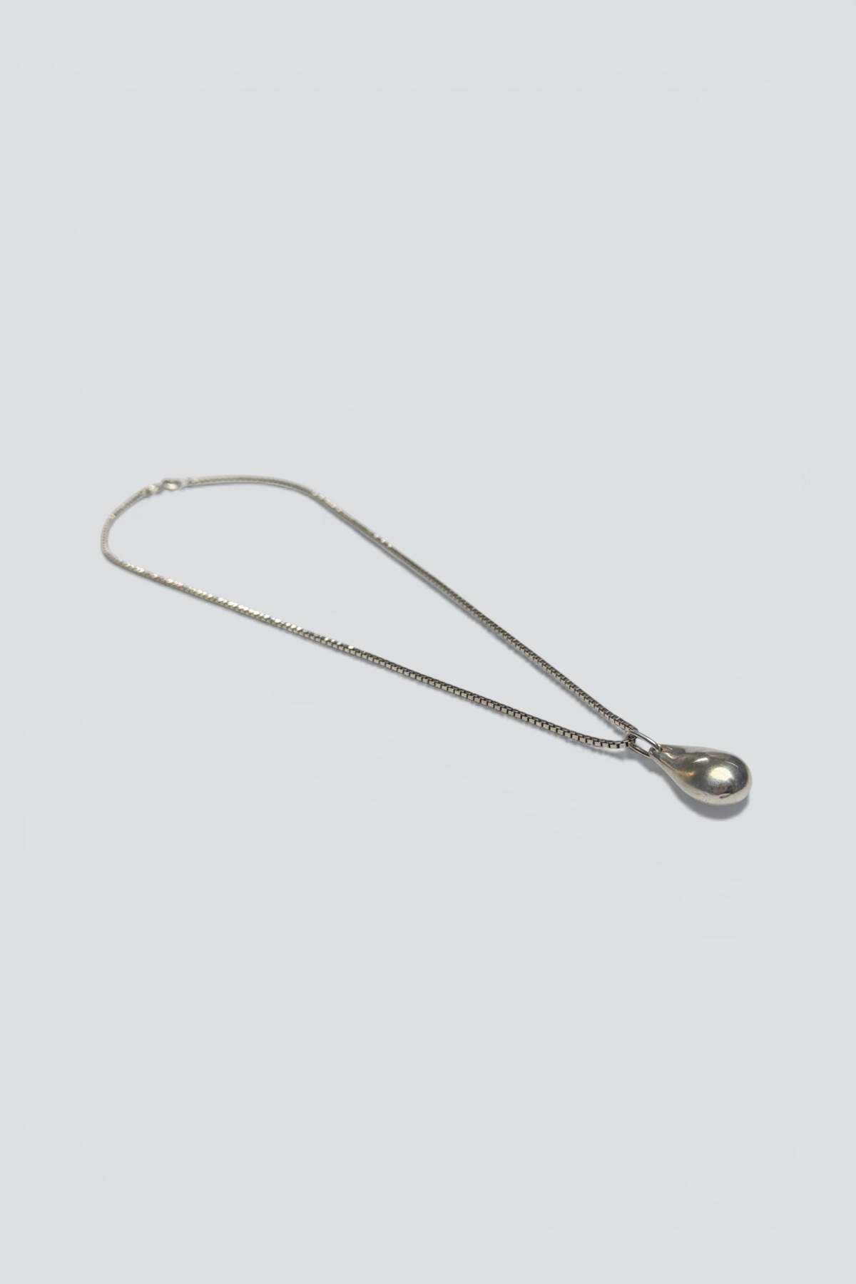 Heavy Teardrop Pendant Necklace - Sterling Silver - Image 2 of 3