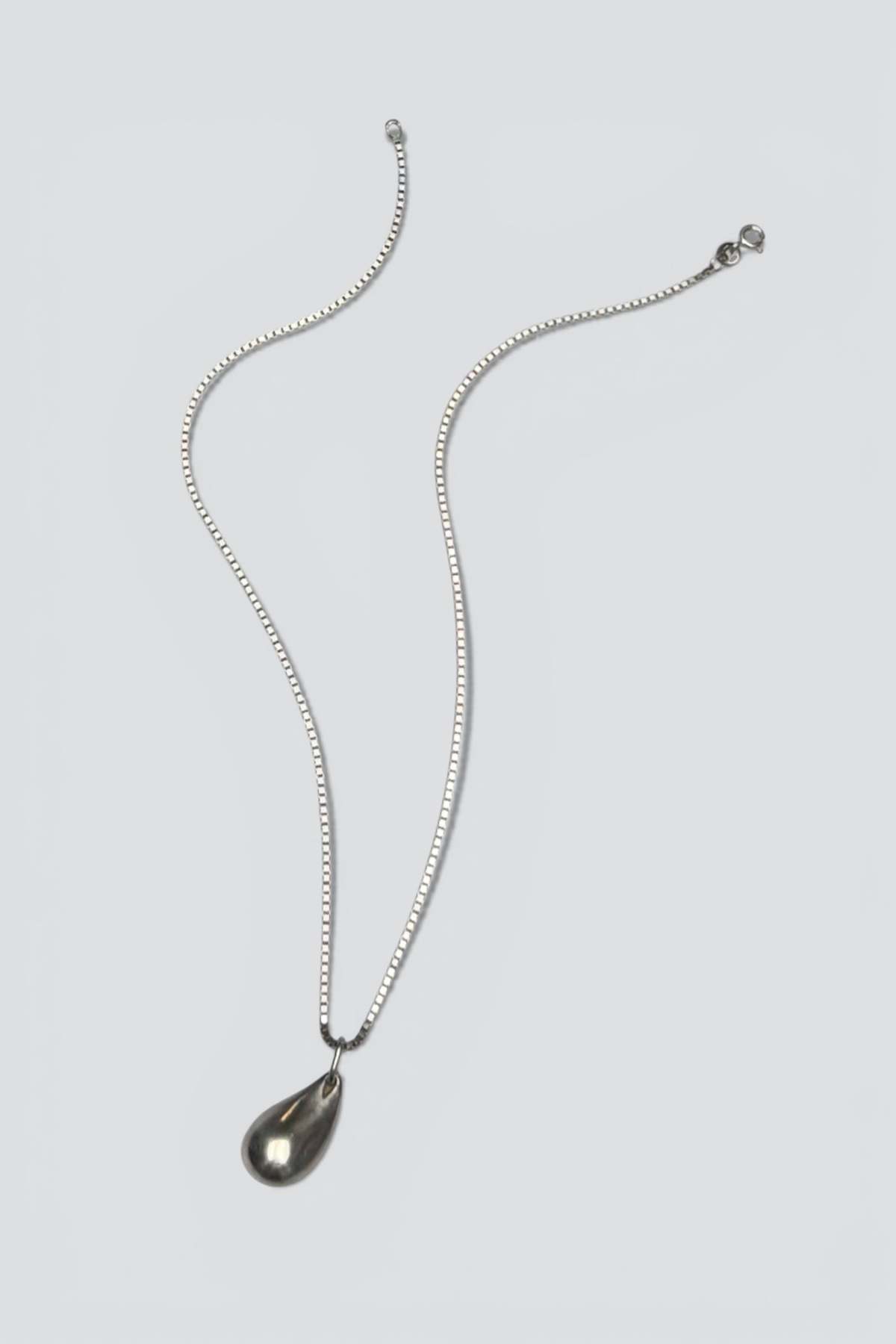 Heavy Teardrop Pendant Necklace - Sterling Silver - Image 3 of 3