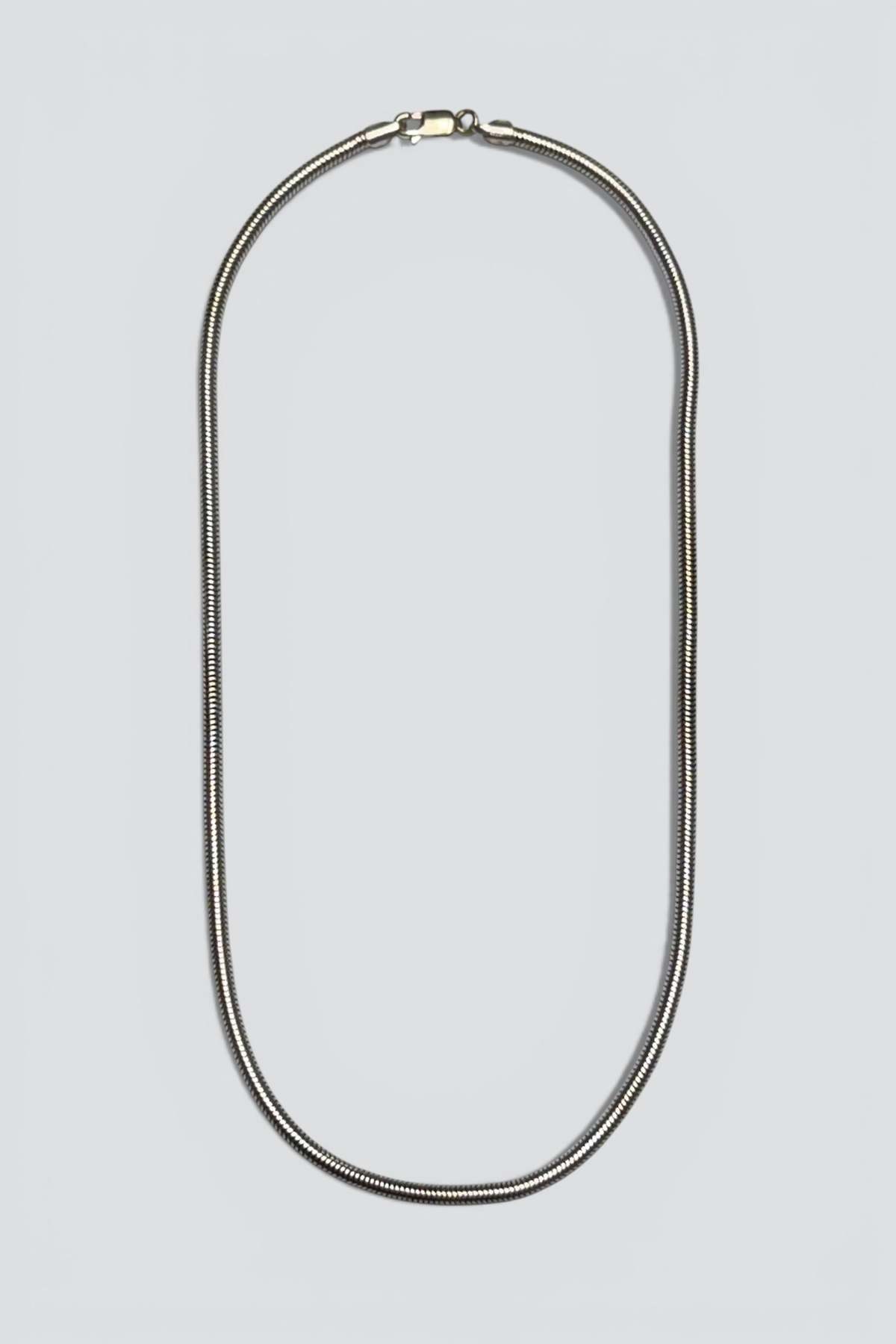 Vintage Snake Chain Necklace - Sterling Silver - Image 1 of 3