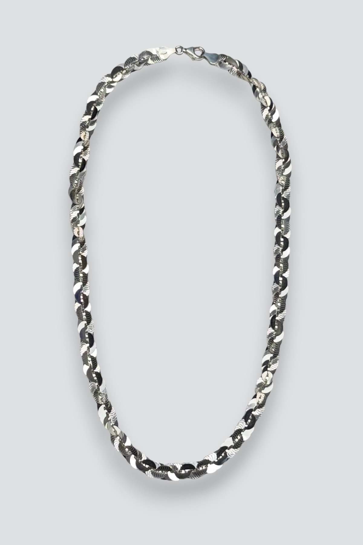 Vintage Twisted Sequin Chain Necklace - Sterling Silver - Image 1 of 3