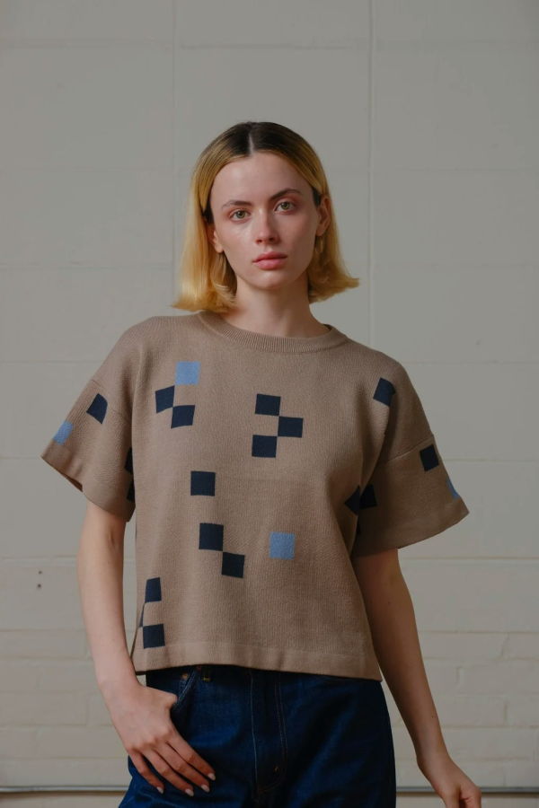 THE ENDERY Albers Short Sleeve Sweater