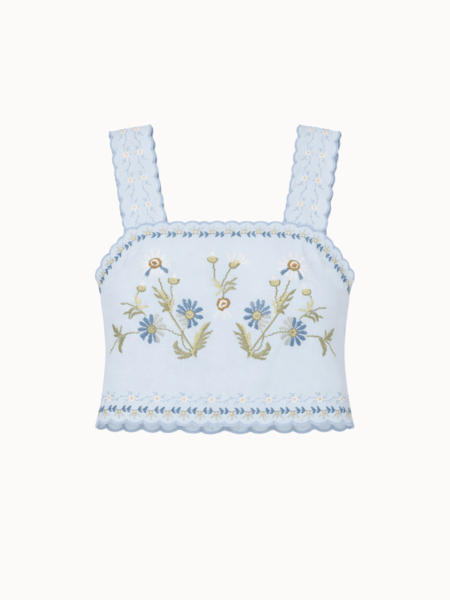 Auralee Wool Cord Rib Knit Camisole - Light Green | Garmentory