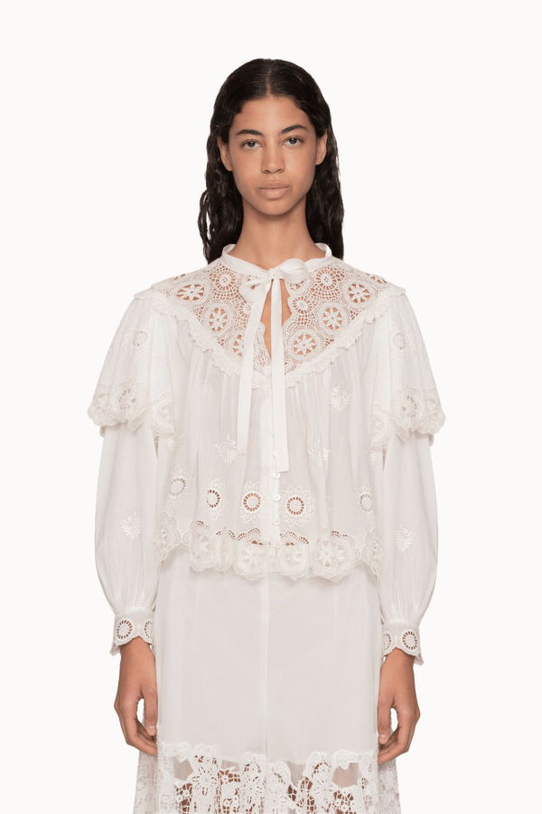 Sea NY Sofia Long Sleeve Top - Cream