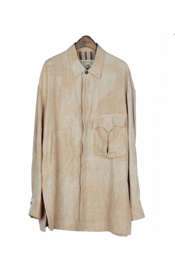 Ziggy Chen Linen Oversized Long Shirt
