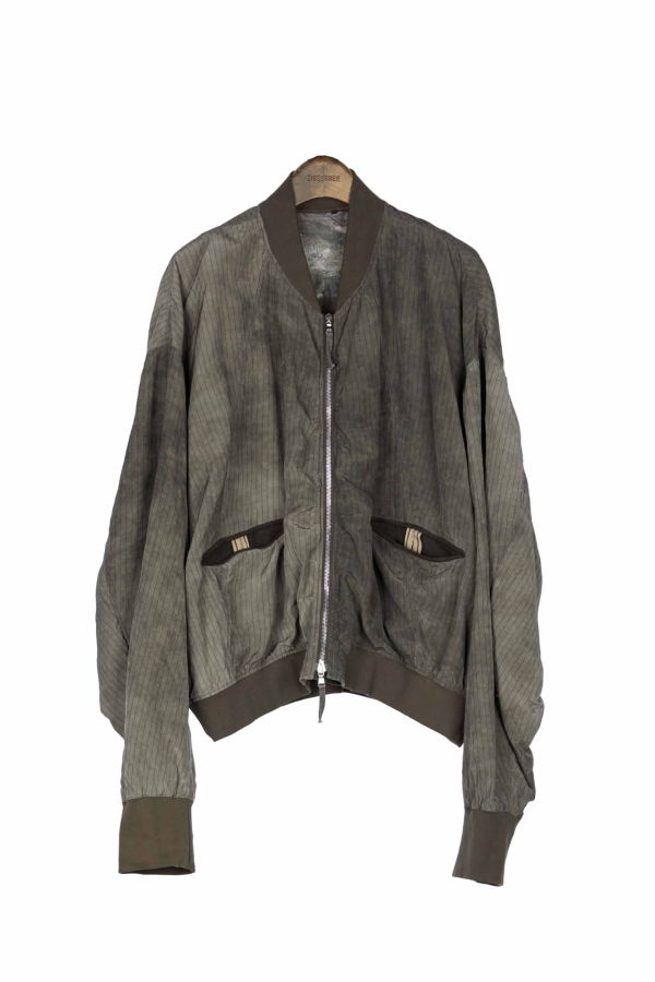 Ziggy Chen Striped Bomber Jacket