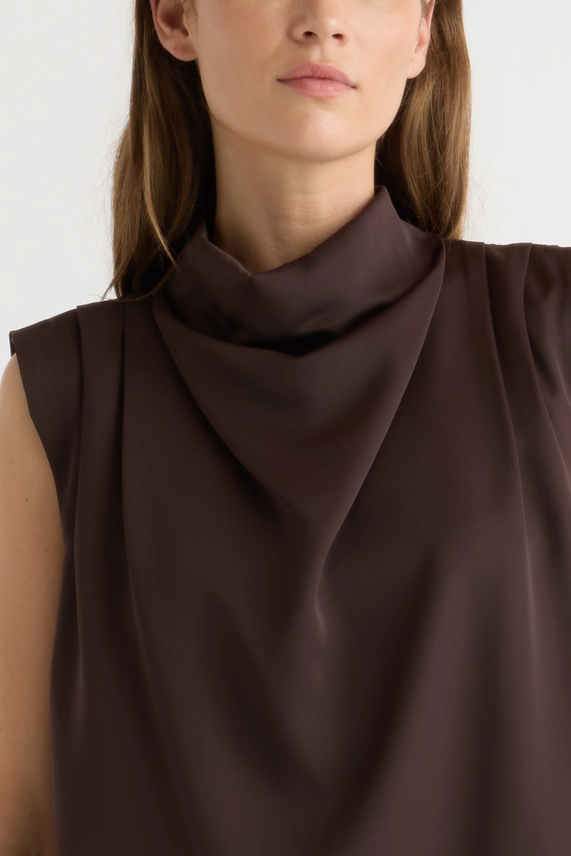 Modern Citizen Allegra Gathered-Neck Blouse