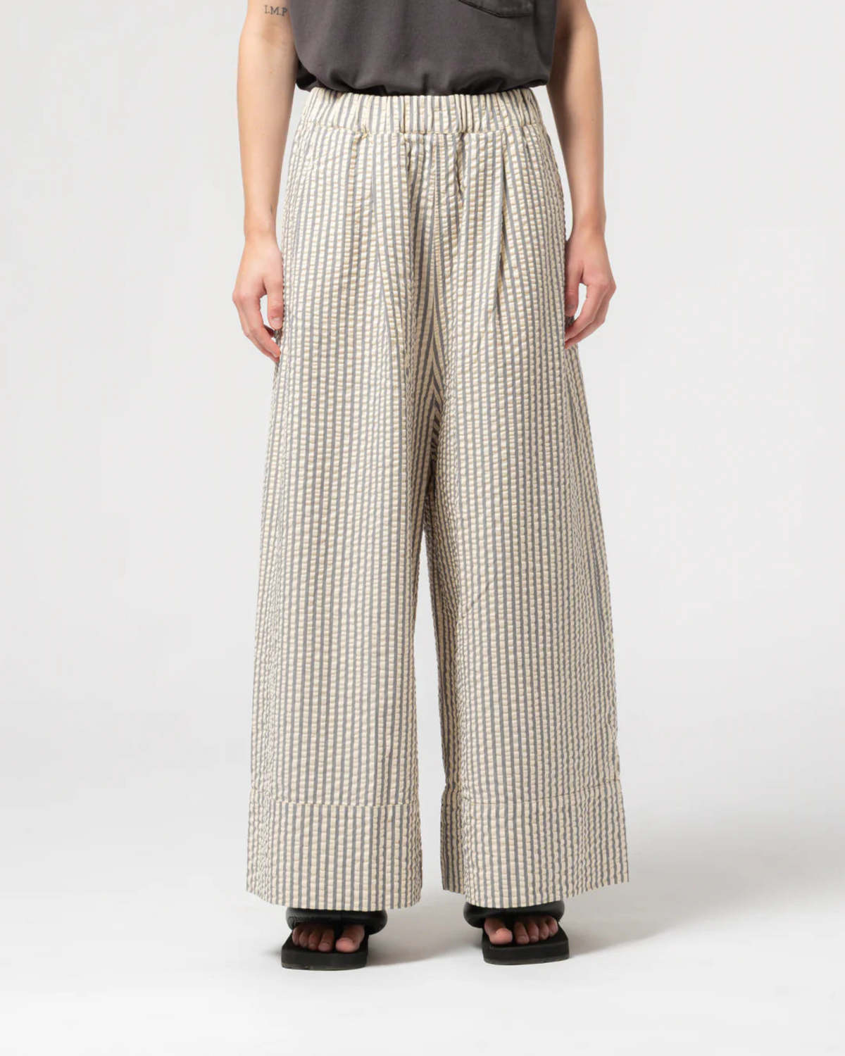 Girls of Dust Belfast Seersucker Culotte Pant - Image 1 of 4