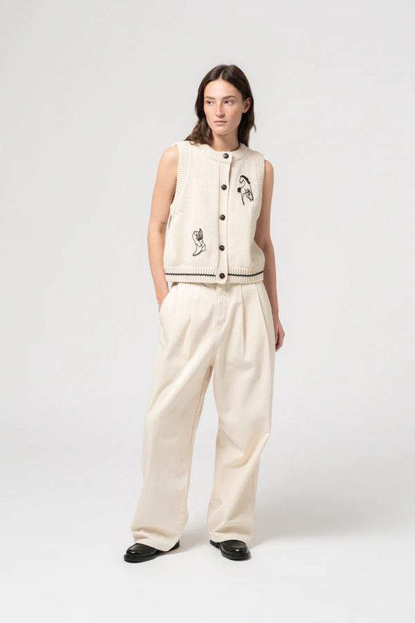 Girls of Dust Ivy Cotton Knit Vest