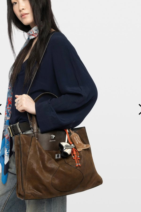 Zadig & Voltaire Jack Suede Leather Bag - Wood