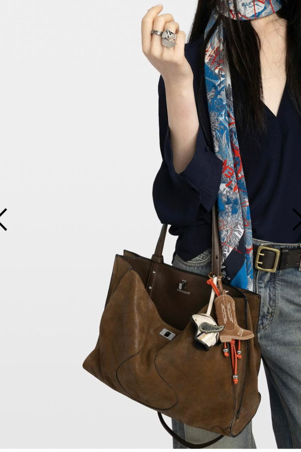 Zadig & Voltaire Jack Suede Leather Bag - Wood