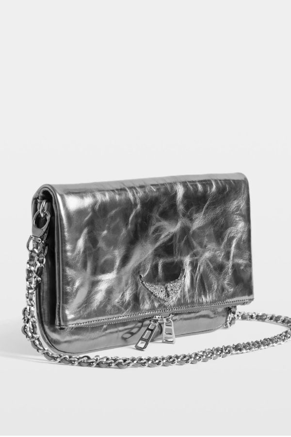 Zadig & Voltaire Rock Vintage Metal Clutch