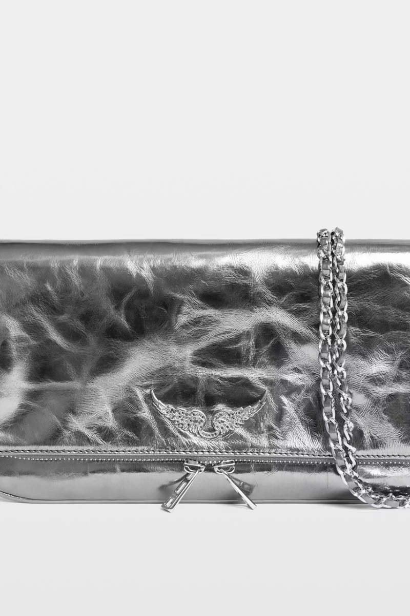 Zadig & Voltaire Rock Vintage Metal Clutch