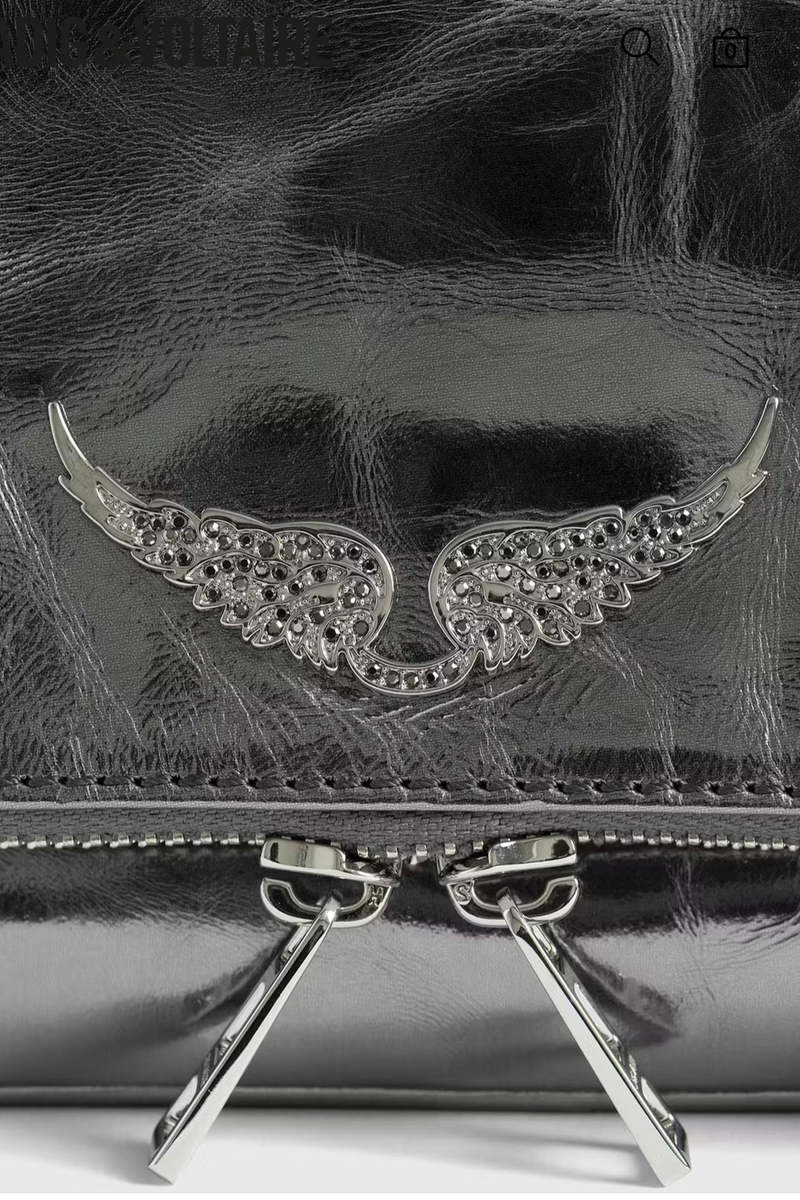 Zadig & Voltaire Rock Vintage Metal Clutch