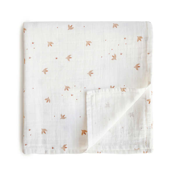 Mushie Organic Cotton Muslin Swaddle Blanket Mushie Organic Cotton Muslin Swaddle Blanket