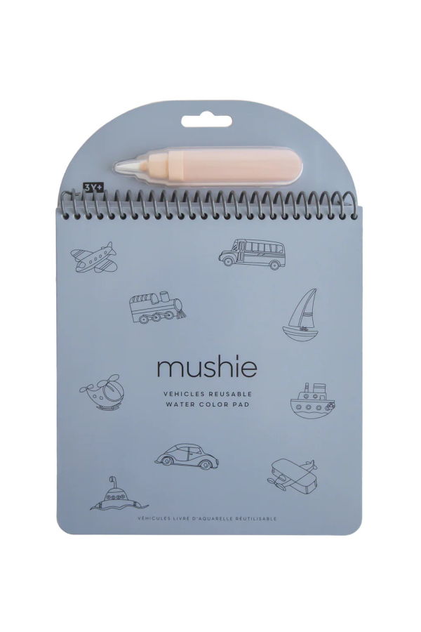 KIDS Mushie Reusable Water Color Pad in Vehicles Toy