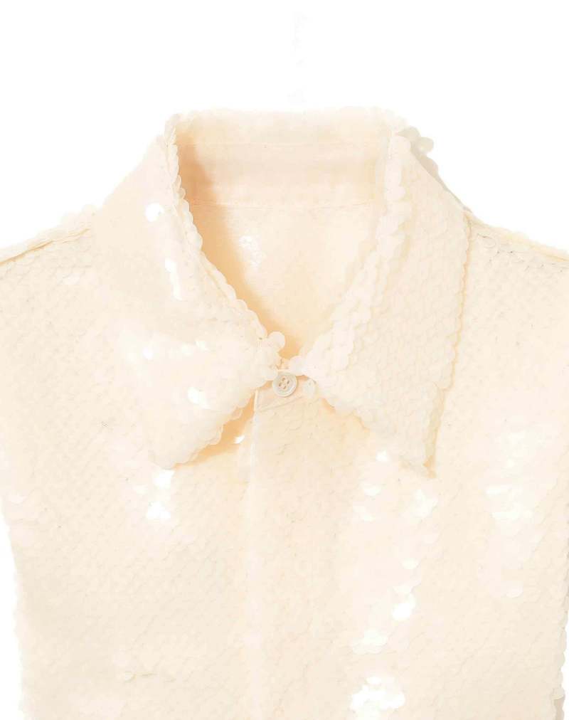 Undercover Sequin Collar Top