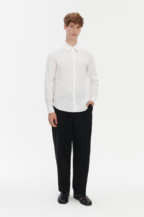 Delikatessen Feel Good Shirt in Pure Italian Linen Shirt