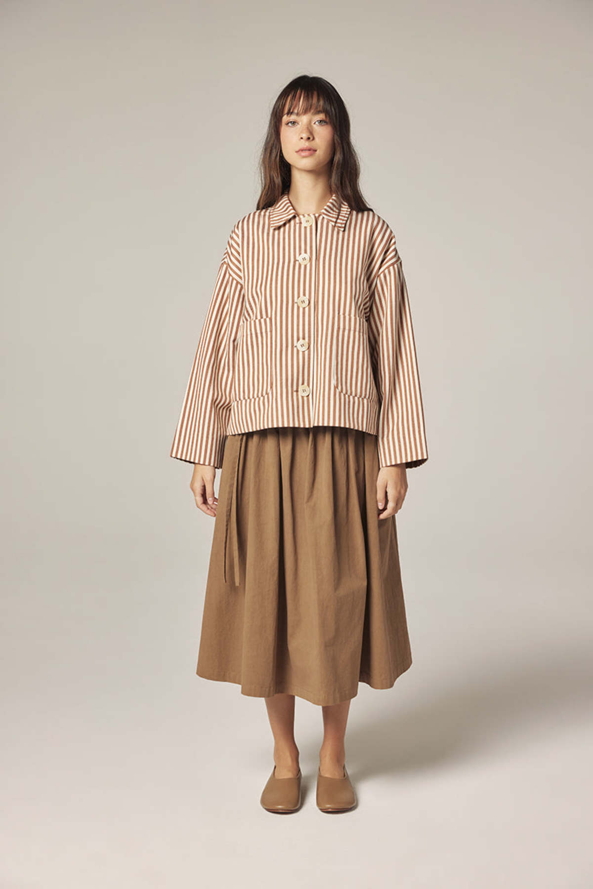 amente Stripe Button Down Jacket - Image 2 of 4