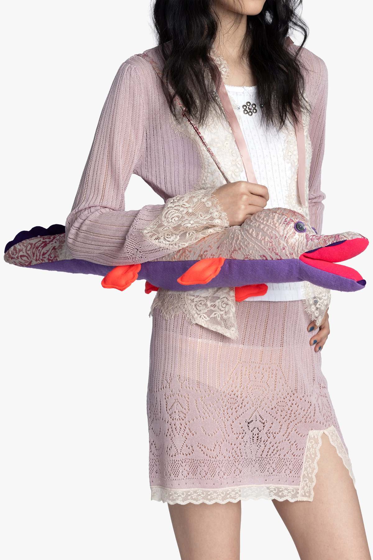 Anna Sui Lingerie Lace Knit Skirt - Image 2 of 5