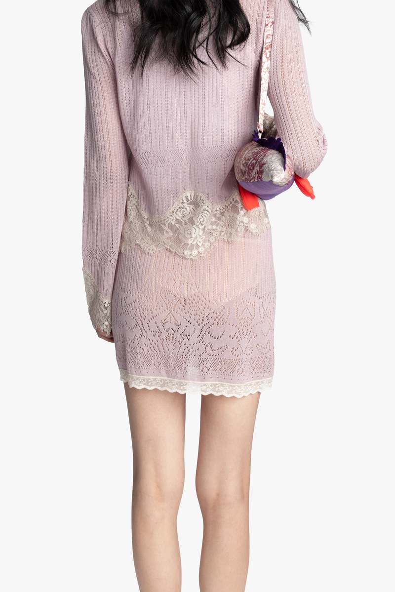 Anna Sui Lingerie Lace Knit Skirt