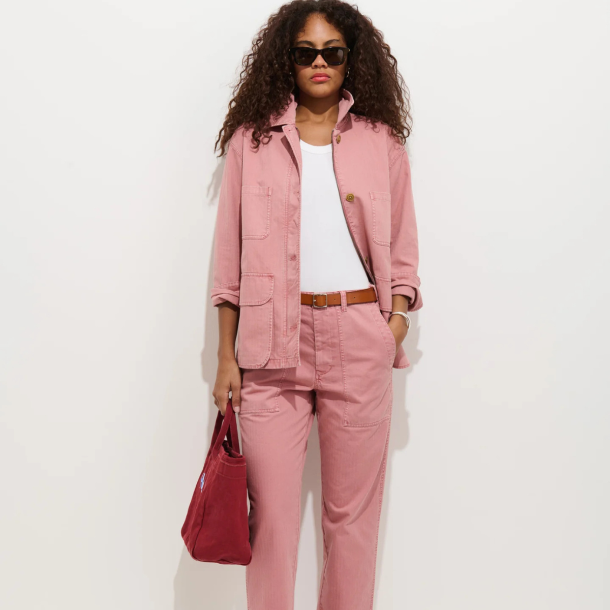 Alex Mill Painter Jacket In Herringbone - Ash Rose - Image 1 of 5