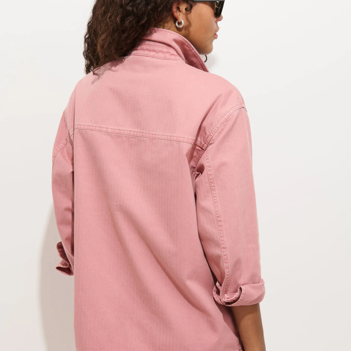Alex Mill Painter Jacket In Herringbone - Ash Rose - Image 2 of 5