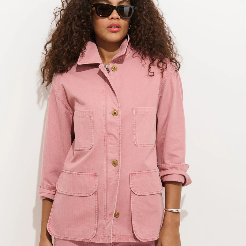 Alex Mill Painter Jacket In Herringbone - Ash Rose