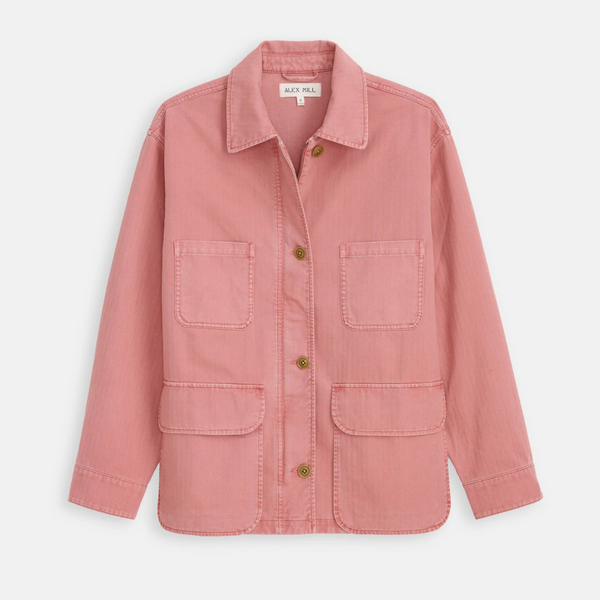Alex Mill Painter Jacket In Herringbone - Ash Rose