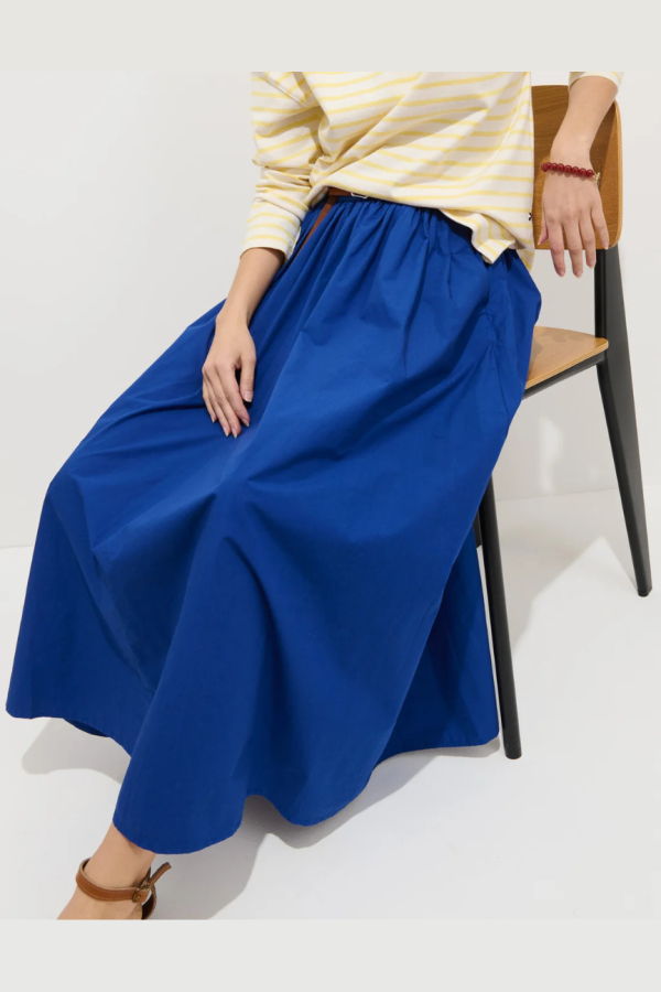 Alex Mill Sarah Poplin Skirt - Cobalt