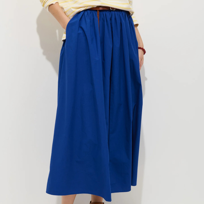 Alex Mill Sarah Poplin Skirt - Cobalt