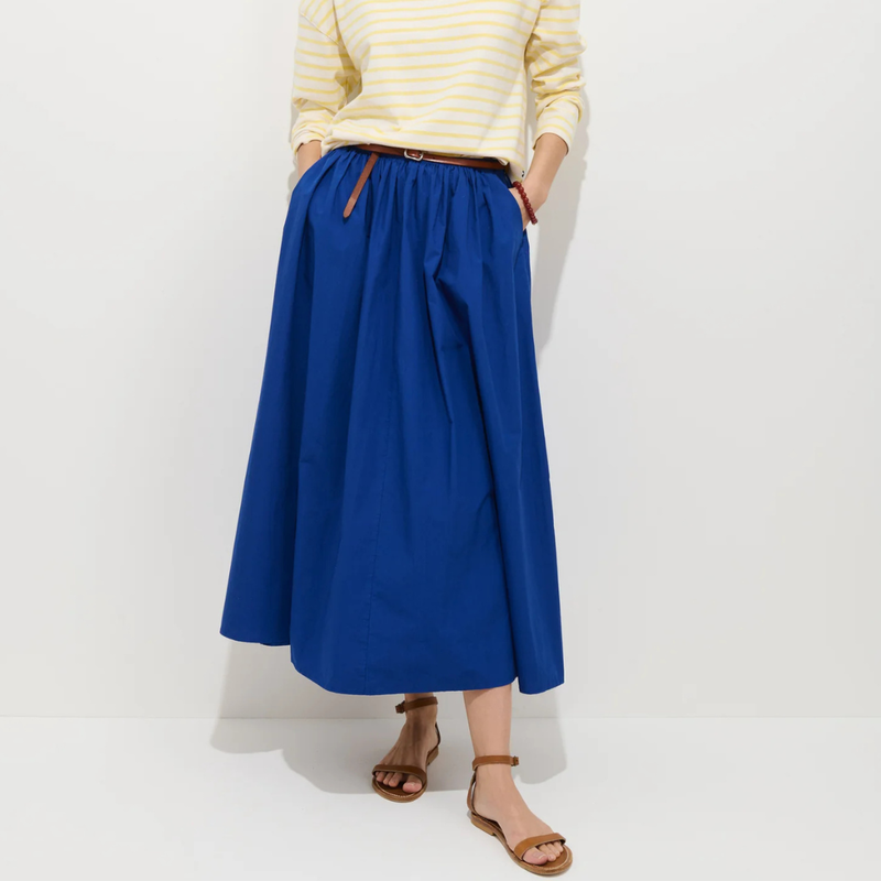 Alex Mill Sarah Poplin Skirt - Cobalt