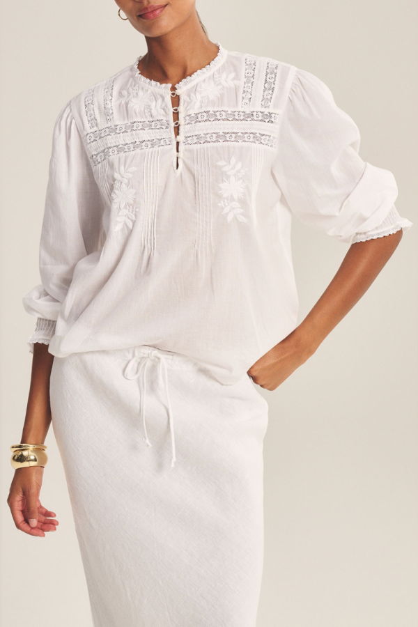 Velvet Byrdie Boho Top - White