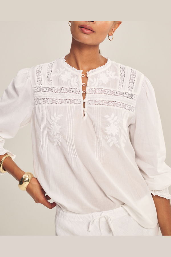 Velvet Byrdie Boho Top - White