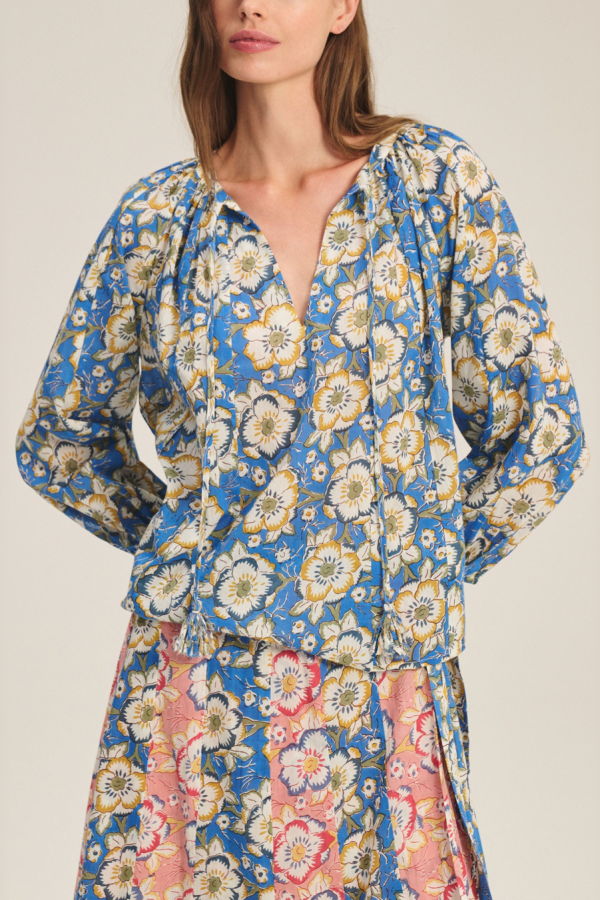 Velvet Reese Boho Top - Asul