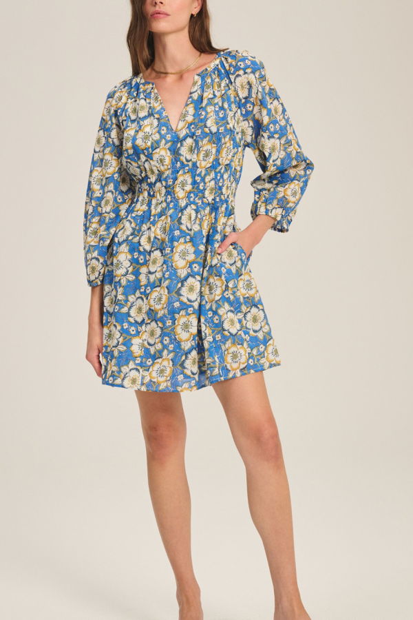 Velvet Sandrine Boho Dress - Asul