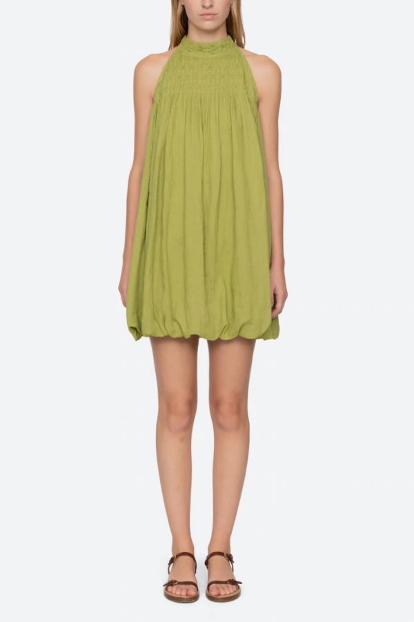 Sea NY Violet Halter Mini Dress - Green