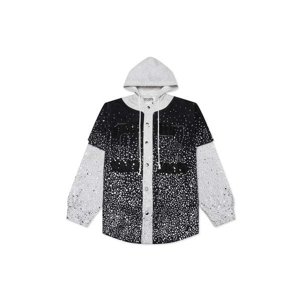 Satoshi Nakamsoto Shattered Glass Knapp Ranch Hoodie - Black/Grey