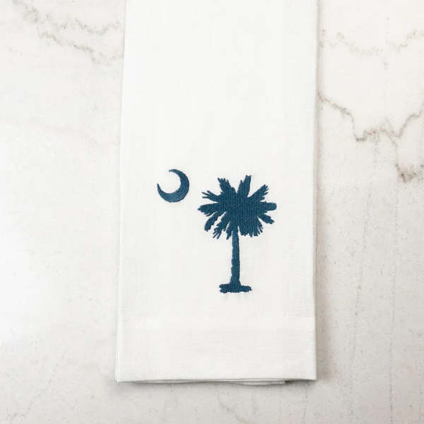 Arte Italica Palmetto Linen Towel - Royal Blue