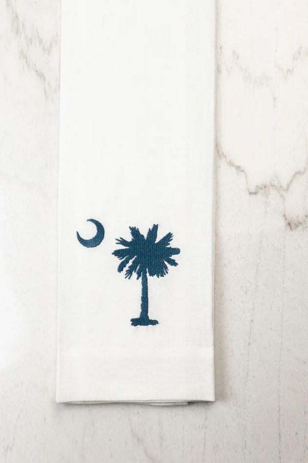 Arte Italica Palmetto Linen Towel - Royal Blue