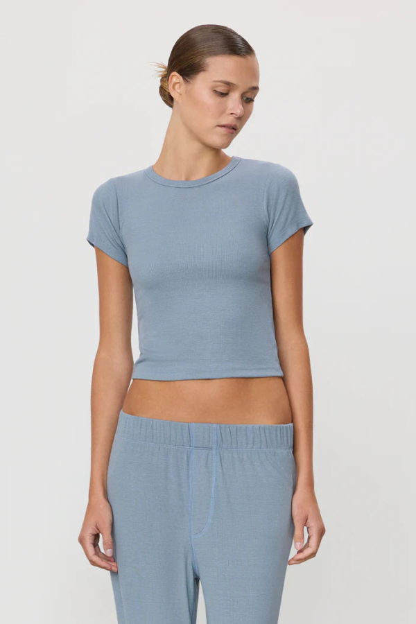 ÉTERNE Short Sleeve Baby Tee - Slate