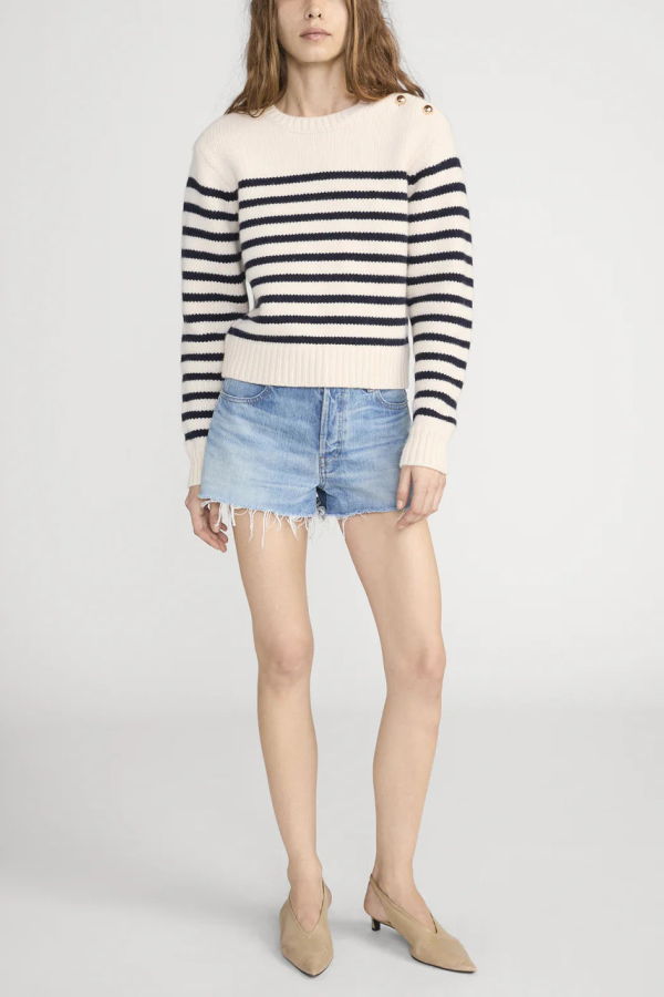 Frame The Mariner Sweater - Cream Multi