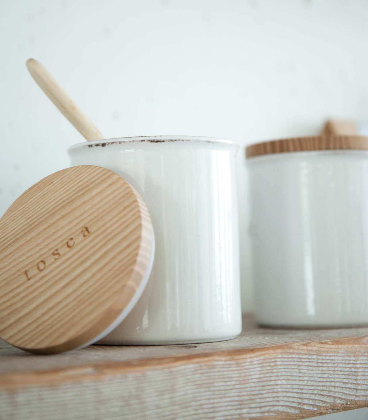 Yamazaki Home Ceramic Canister - White - Image 2 of 9