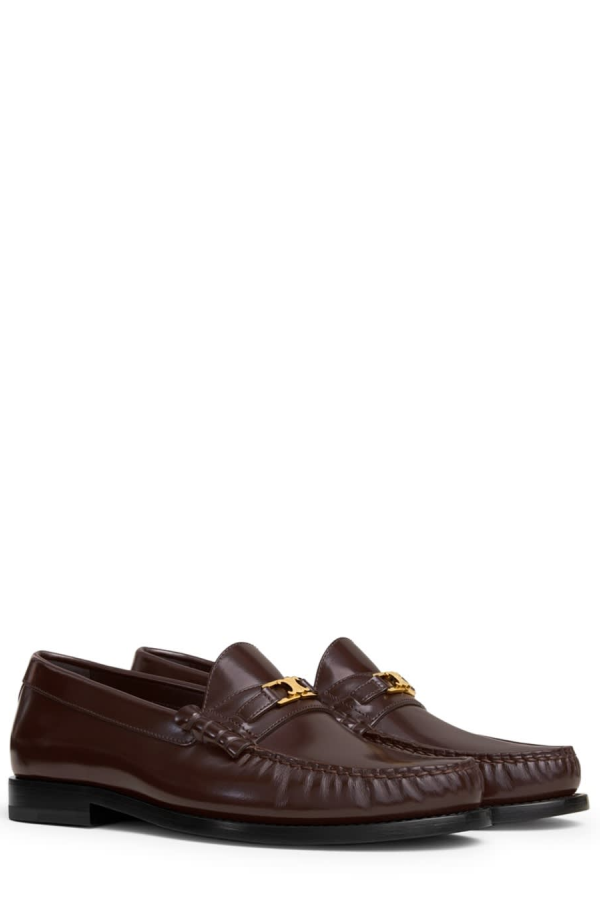 Celine Moccasin Triomphe Luco Flat Shoes - Brown