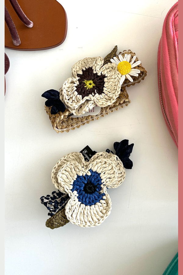 Exquisite J Elastic Belt Floral - Teal